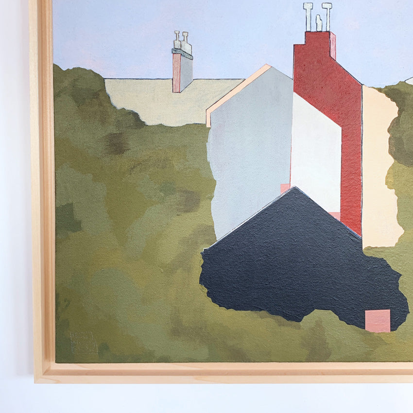 Houses In The Woods Painting No 7
