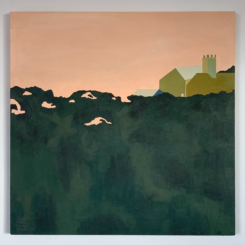 Houses In The Woods Painting No 2