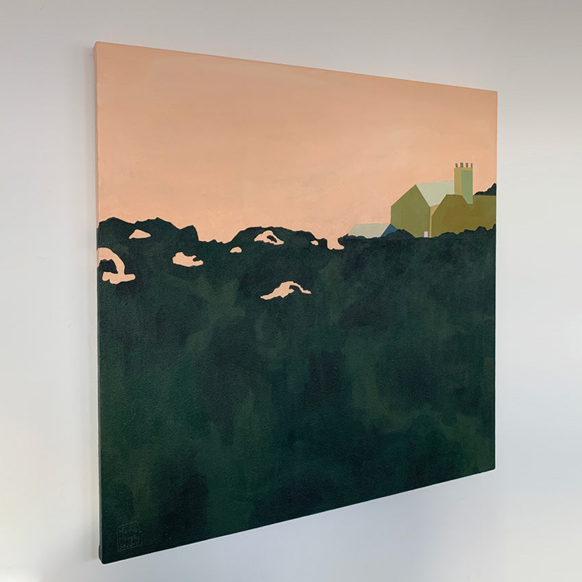 Houses In The Woods Painting No 2