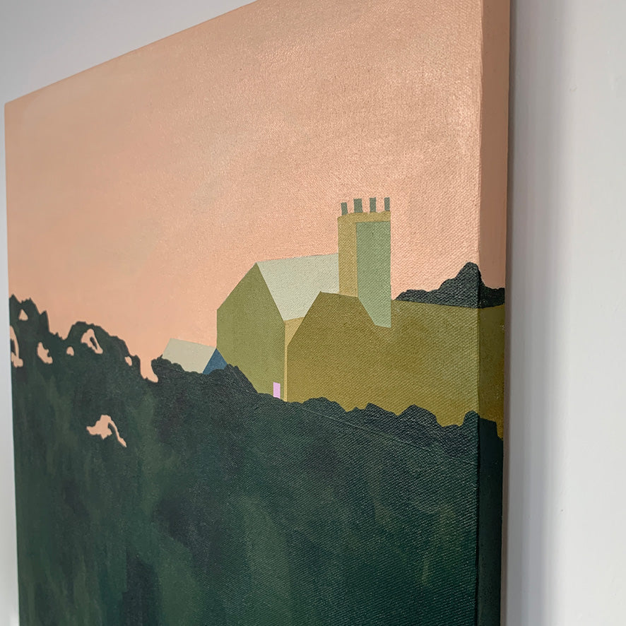 Houses In The Woods Painting No 2